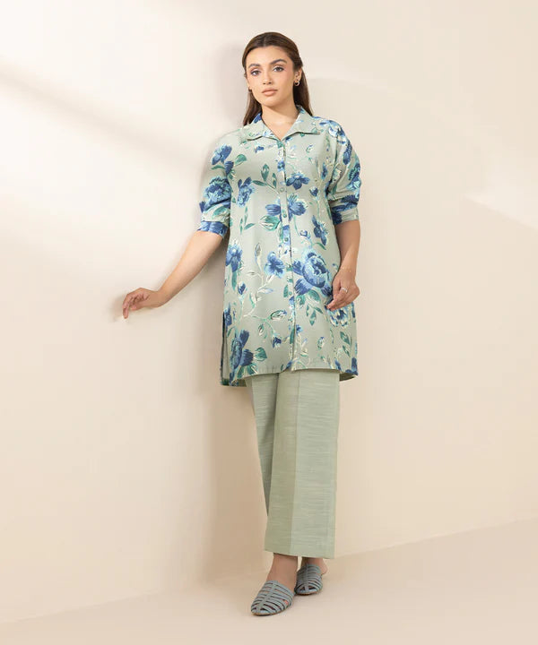Printed Khaddar Shirt