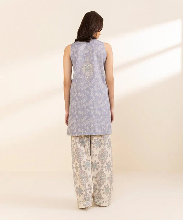 2 Piece - Printed Crosshatch Suit