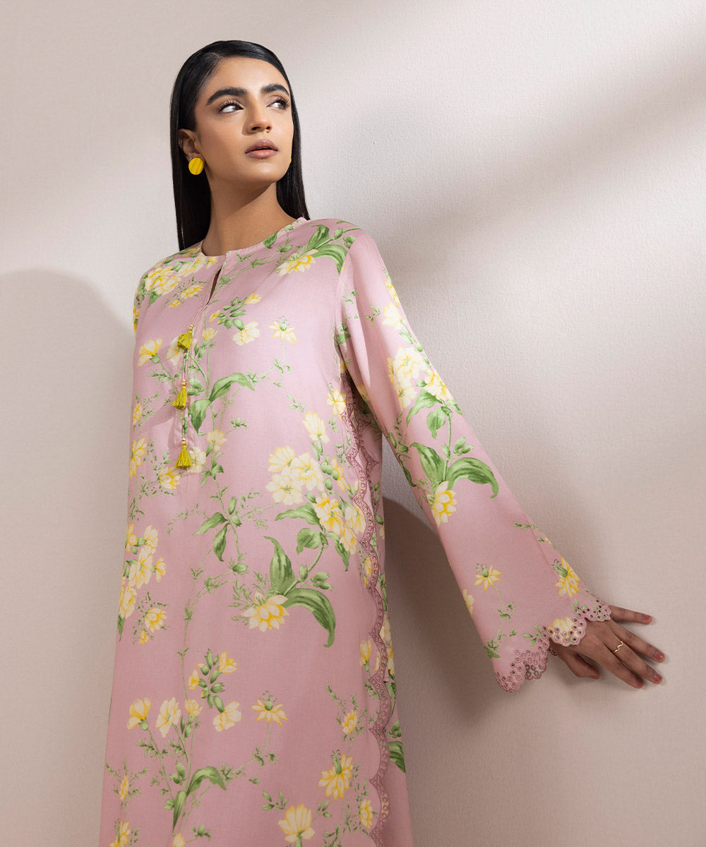 Embroidered Arabic Lawn Shirt