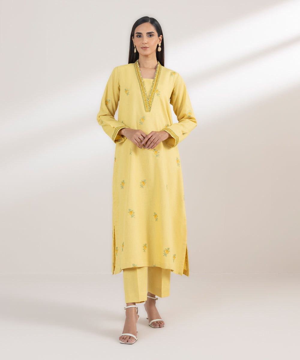 Embroidered Cotton Linen Shirt
