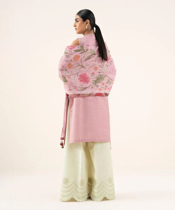 2 Piece - Embroidered Khaddar Suit