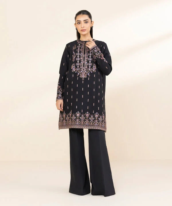 2 Piece - Embroidered Dobby Suit