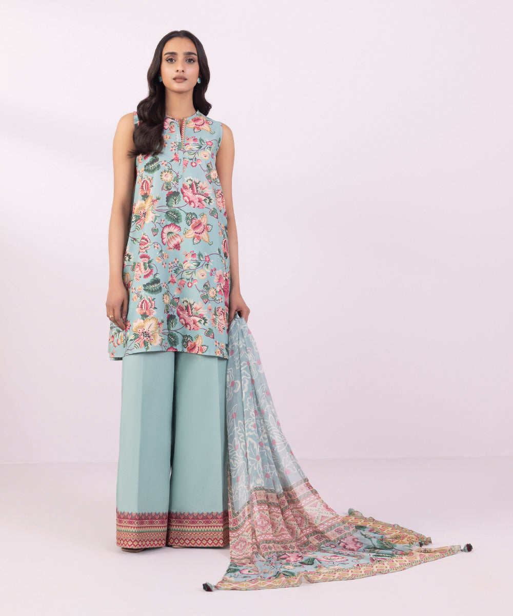 3 Piece - Printed Lawn Suit
