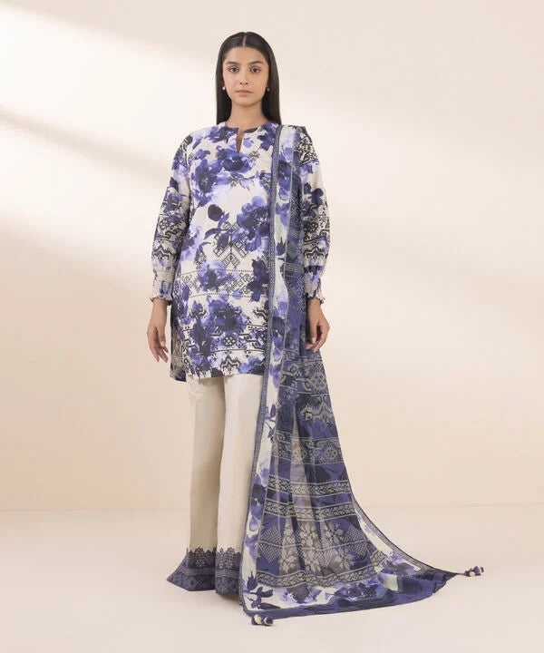 3 Piece - Printed Lawn Suit