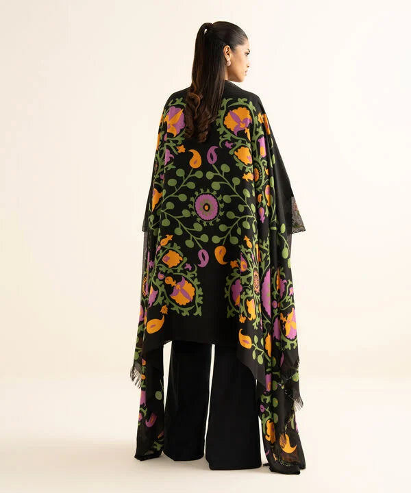 3 Piece - Embroidered Khaddar Suit